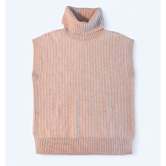 HAVEN Well Within 100% Cashmere Sweater Vest Size S Punk Turtleneck L Oversized - Picture 1 of 5